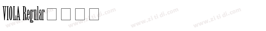 VIOLA Regular字体转换